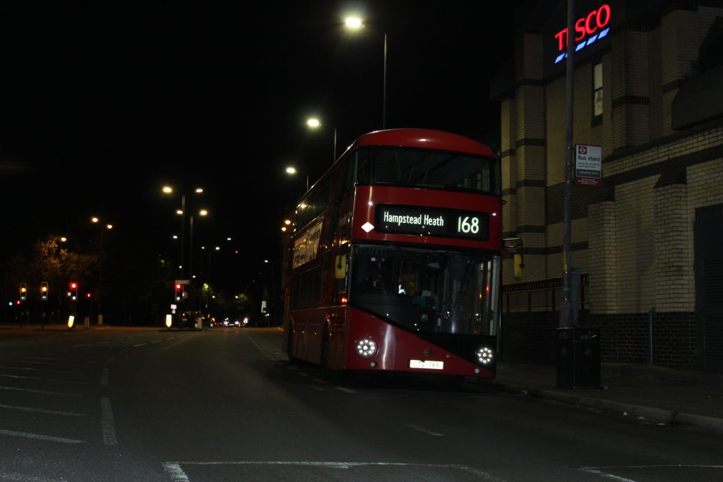 London bus on route 168 — Withdrawn route.