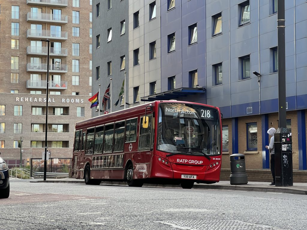 London bus on route 218