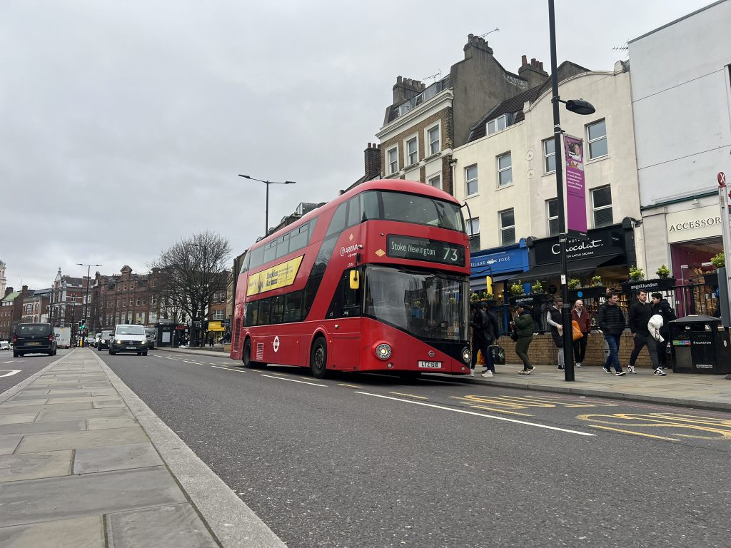 London bus on route 73