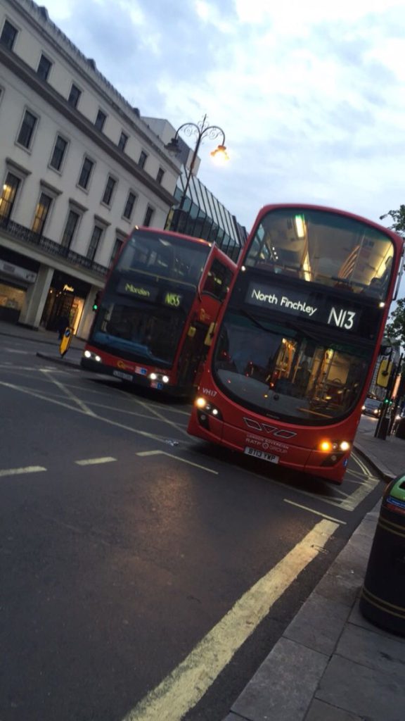 London bus on route N13 — Withdrawn route.