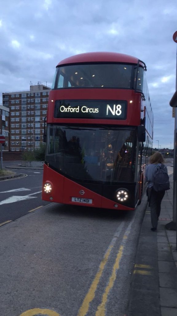 London bus on route N8